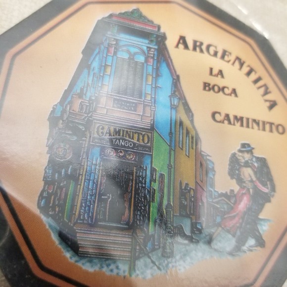 Argentina La Boca Caminito Buenos Aires Drink Beer Coasters Set of 6 Tango Jokas - Picture 8 of 8